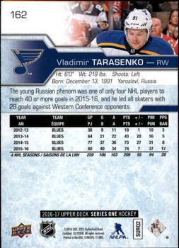 2016-17 Upper Deck #162 Vladimir Tarasenko Back