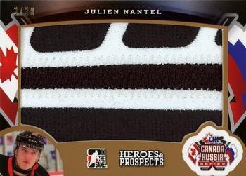 2015-16 Leaf In The Game Heroes & Prospects - Canada-Russia Jersey Patch Bronze #CRP-08 Julien Nantel Front