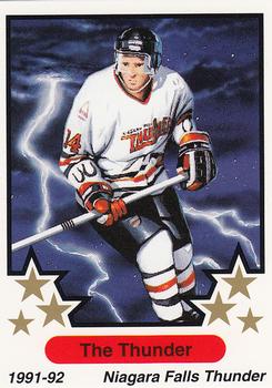 1991-92 7th Inning Sketch OHL - The Teams #O6 Niagara Falls Thunder Front