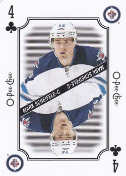 2016-17 O-Pee-Chee - Playing Cards #4♣ Mark Scheifele Front