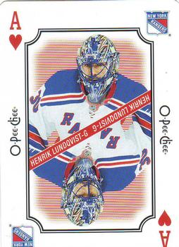 2016-17 O-Pee-Chee - Playing Cards #A♥ Henrik Lundqvist Front