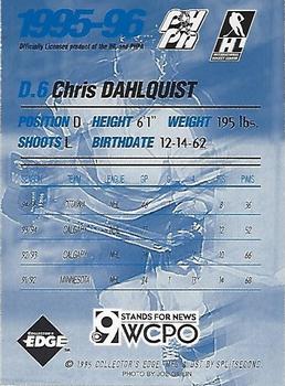 1995-96 Edge Ice Cincinnati Cyclones (IHL) #NNO Chris Dahlquist Back
