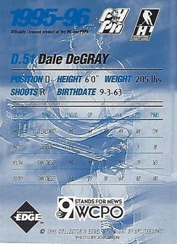 1995-96 Edge Ice Cincinnati Cyclones (IHL) #NNO Dale DeGray Back