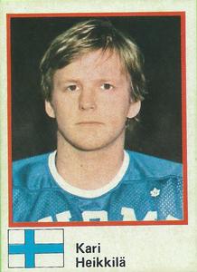 1982 Semic Hockey VM/Jaakiekon MM (Swedish/Finnish) Stickers #28 Kari Heikkila Front