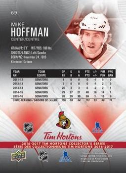 2016-17 Upper Deck Tim Hortons #69 Mike Hoffman Back