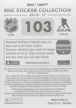 2016-17 Panini NHL Sticker Collection #103 Andrew Shaw Back
