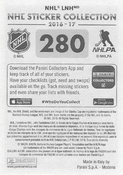2016-17 Panini NHL Sticker Collection #280 Marian Hossa Back
