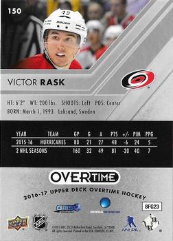 2016-17 Upper Deck Overtime #150 Victor Rask Back
