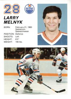 1984-85 Edmonton Oilers #NNO Larry Melnyk Front