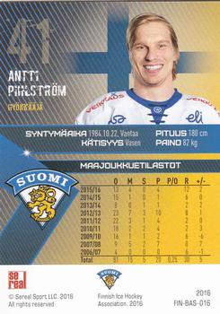 2016 Sereal Team Finland #FIN-BAS-016 Antti Pihlström Back