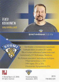 2016 Sereal Team Finland - Blue #FIN-BAS-024 Riku Koivunen Back