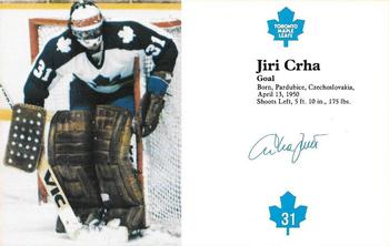 1980-81 Toronto Maple Leafs #NNO Jiri Crha Front