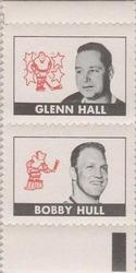 1969-70 Topps - All-Star Stamp Pairs #NNO Glenn Hall / Bobby Hull Front