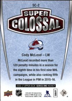 2016-17 Upper Deck - Super Colossal #SC-2 Cody McLeod Back