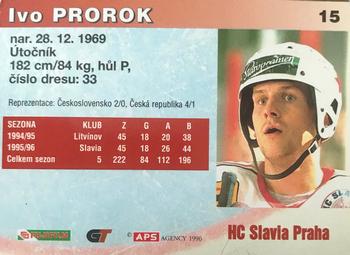 1996-97 APS Extraliga (Czech) #15 Ivo Prorok Back