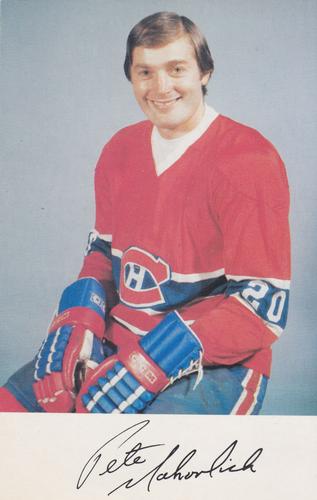 1976-77 Montreal Canadiens Postcards #NNO Peter Mahovlich Front