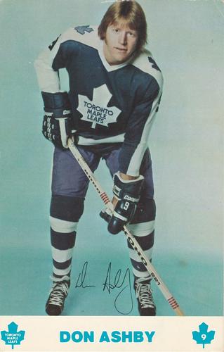 1976-77 Toronto Maple Leafs Postcards #NNO Don Ashby Front