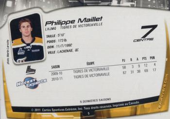 2011-12 Extreme Victoriaville Tigres (QMJHL) #5 Philippe Maillet Back