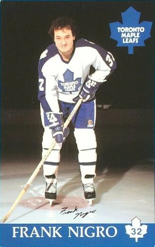1982-83 Toronto Maple Leafs Postcards #NNO Frank Nigro Front