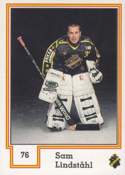 1990-91 Semic Elitserien (Swedish) Stickers #76 Sam Lindstahl Front