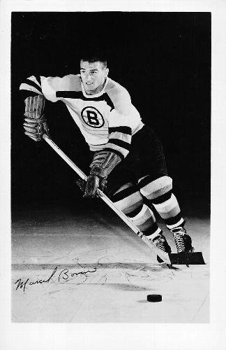 1955-56 Boston Bruins Photos #NNO Marcel Bonin Front