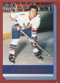 1992-93 Arizona Icecats (ACHA) #NNO John Allen Front