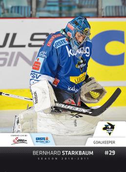 2010-11 Erste Bank Eishockey Liga #142 Bernhard Starkbaum Front