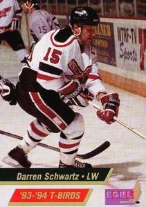 1993-94 Those Guys Productions Wheeling Thunderbirds (ECHL) #2 Darren Schwartz Front