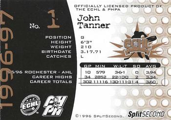 1996-97 SplitSecond Wheeling Nailers (ECHL) #NNO John Tanner Back
