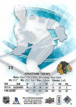 2016-17 Upper Deck Ice #19 Jonathan Toews Back