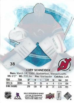 2016-17 Upper Deck Ice #38 Cory Schneider Back