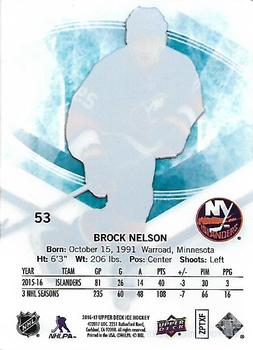 2016-17 Upper Deck Ice #53 Brock Nelson Back