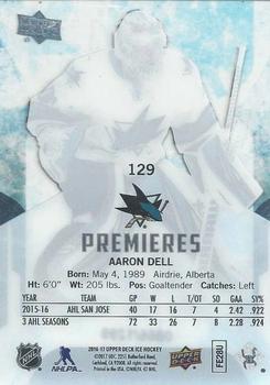 2016-17 Upper Deck Ice #129 Aaron Dell Back
