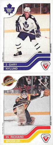 1983-84 Vachon - Uncut Panels #94 / 101 Gary Nylund / Richard Brodeur Front