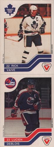 1983-84 Vachon - Uncut Panels #100 / 125 Rick Vaive / Lucien DeBlois Front