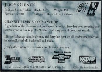 1994-95 Classic Las Vegas Thunder (IHL) #NNO Jerry Olenyn Back