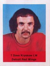 1974-75 NHL Action Stamps Update #NNO Dave Kryskow Front