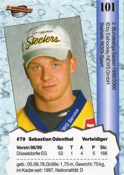 1999-00 Eishockey News 2.Bundesliga Germany #101 Sebastian Odenthal Back