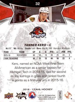 2016-17 Upper Deck AHL #32 Tanner Kero Back