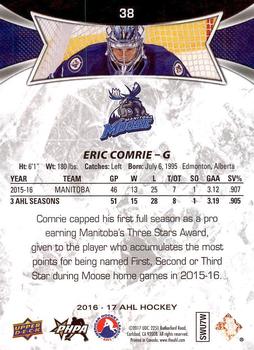 2016-17 Upper Deck AHL #38 Eric Comrie Back