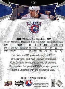 2016-17 Upper Deck AHL #101 Michael Dal Colle Back