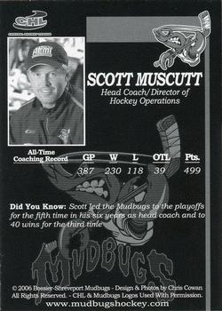2005-06 Bossier-Shreveport Mudbugs (CHL) #21 Scott Muscutt Back