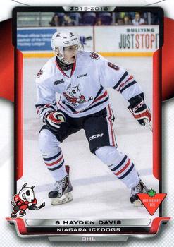 2015-16 Extreme Niagara IceDogs (OHL) #5 Hayden Davis Front