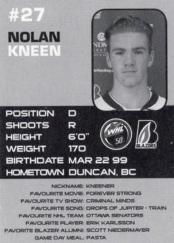 2015-16 Kamloops Blazers (WHL) #8 Nolan Kneen Back