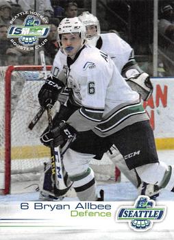 2015-16 Booster Club Seattle Thunderbirds (WHL) #5 Bryan Allbee Front