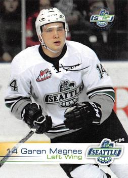 2015-16 Booster Club Seattle Thunderbirds (WHL) #11 Garan Magnes Front