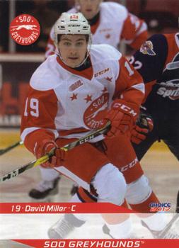 2016-17 Choice Sault Ste. Marie Greyhounds (OHL) #12 David Miller Front