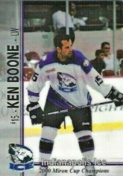 2000-01 Roox Indianapolis Ice (CHL) #3 Ken Boone Front