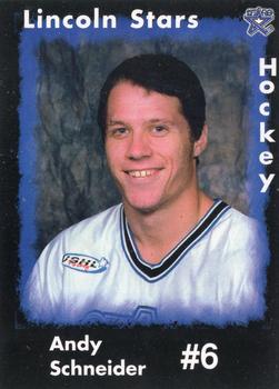 2000-01 Blueline Booster Club Lincoln Stars (USHL) #4 Andy Schneider Front