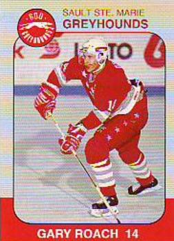 1993-94 Slapshot Sault Ste. Marie Greyhounds (OHL) Memorial Cup #14 Gary Roach Front